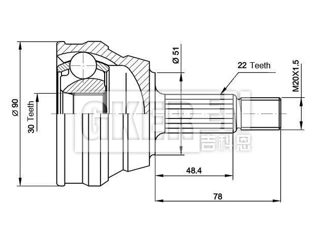 球笼修理包 CV Joint Kit:171 407 311P