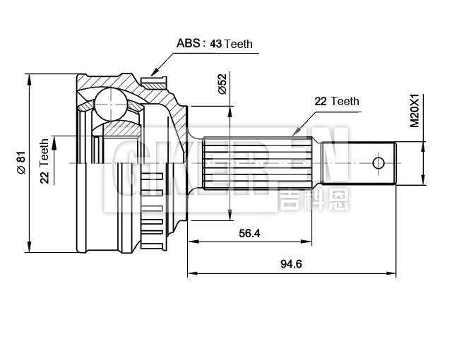 球笼修理包 CV Joint Kit:374147