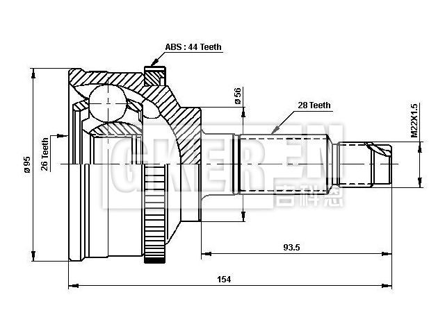 球笼修理包 CV Joint Kit:G054-25-600C