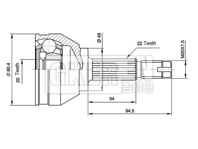 球笼修理包 CV Joint Kit:7656786