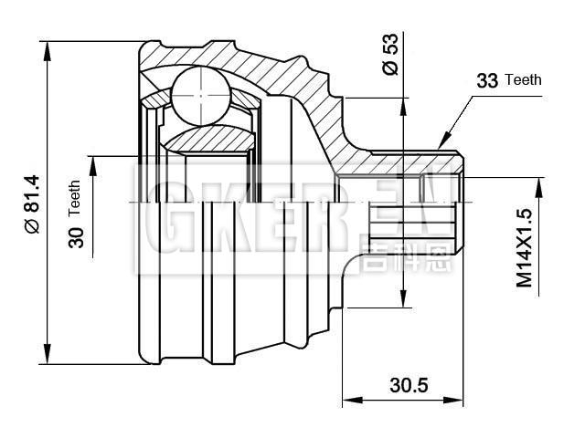 球笼修理包 CV Joint Kit:895 407 311