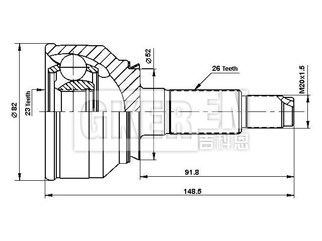 球笼修理包 CV Joint Kit:G001-25-500A