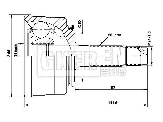 球笼修理包 CV Joint Kit:15-1073