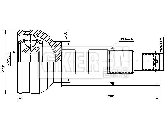 球笼修理包 CV Joint Kit:23221-GA372