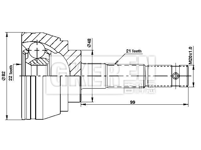 球笼修理包 CV Joint Kit:39100-01A00