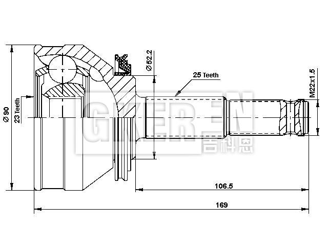 球笼修理包 CV Joint Kit:39101-55A00