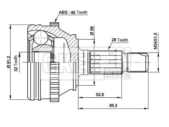 球笼修理包 CV Joint Kit:BAU5439