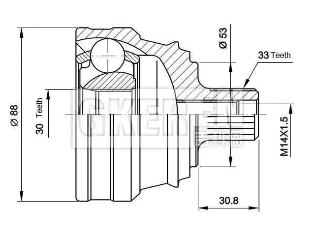 球笼修理包 CV Joint Kit:893 407 311D