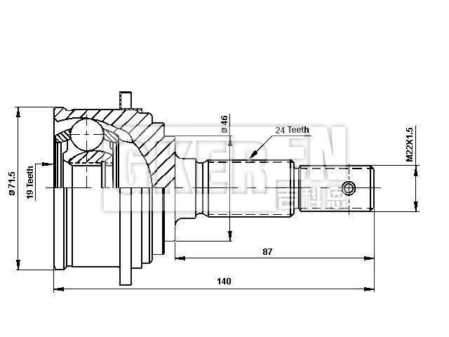 球笼修理包 CV Joint Kit:43400-87728