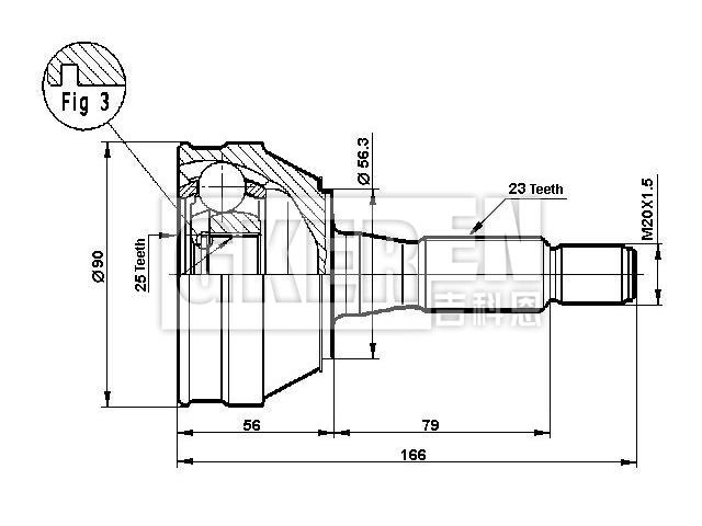 球笼修理包 CV Joint Kit:77 01 348 089
