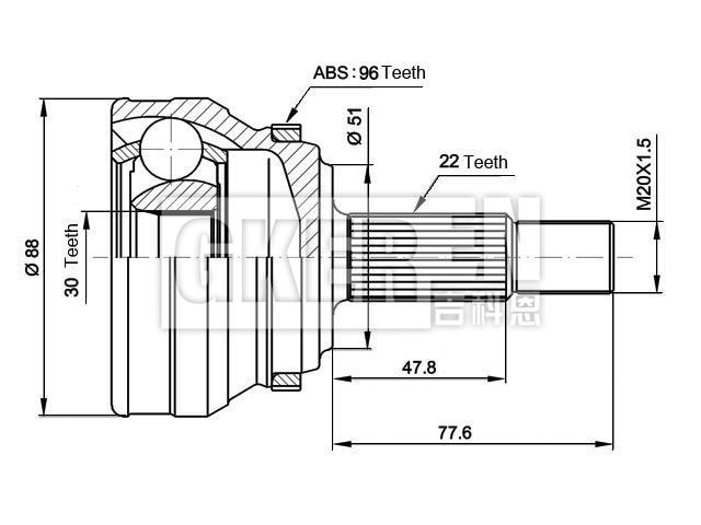 球笼修理包 CV Joint Kit:893 407 305