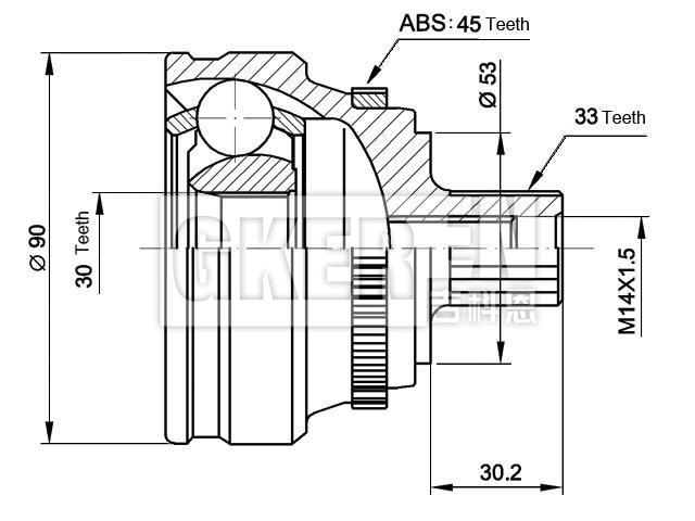 球笼修理包 CV Joint Kit:893 407 305N