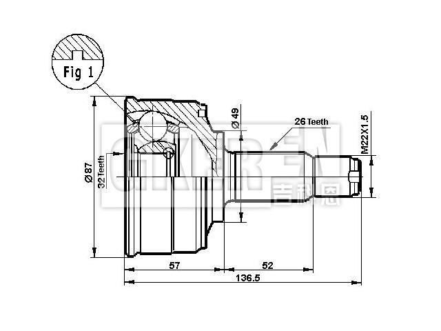 球笼修理包 CV Joint Kit:44305-SA5-623