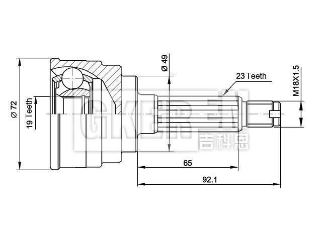 球笼修理包 CV Joint Kit:44101-60B20