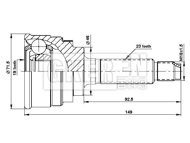 球笼修理包 CV Joint Kit:44105-78B00-000