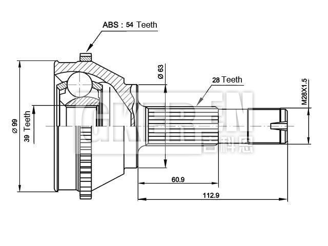 球笼修理包 CV Joint Kit:9566722180