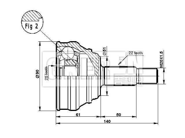 球笼修理包 CV Joint Kit:855 407 311