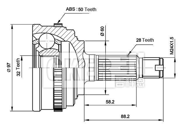 球笼修理包 CV Joint Kit:44010-SL5-N82