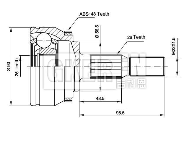 球笼修理包 CV Joint Kit:8111303