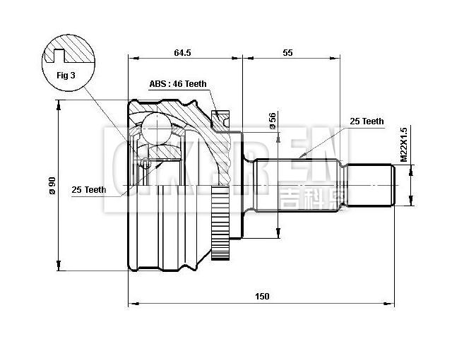 球笼修理包 CV Joint Kit:4000659