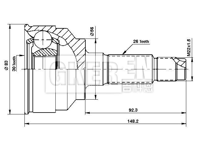 球笼修理包 CV Joint Kit:F037-25-500A