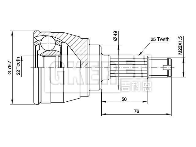球笼修理包 CV Joint Kit:44101-64B10