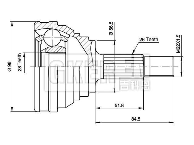 球笼修理包 CV Joint Kit:443 498 099