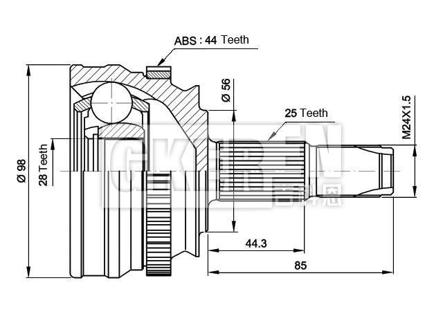 球笼修理包 CV Joint Kit:60809609