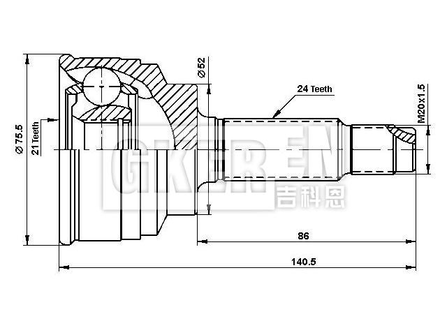 球笼修理包 CV Joint Kit:B004-25-600A