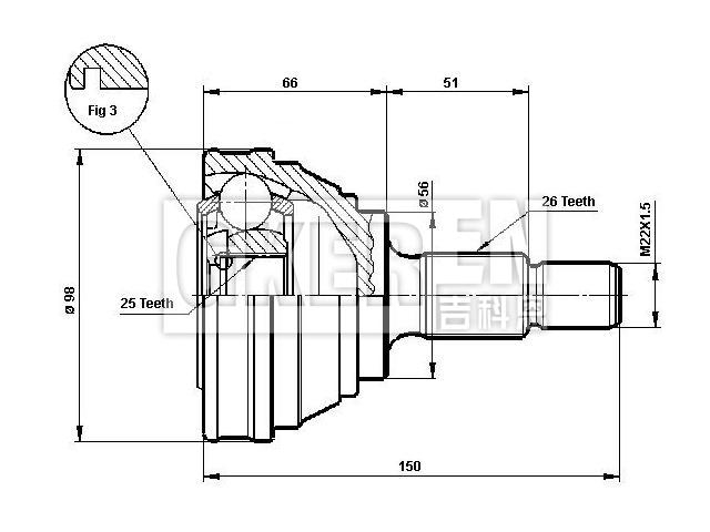 球笼修理包 CV Joint Kit:4103255