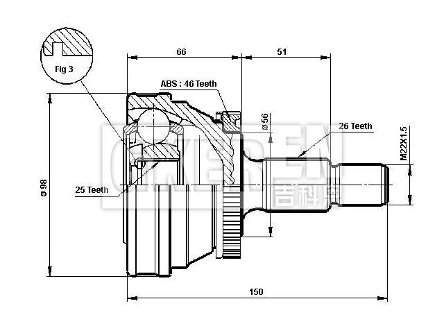 球笼修理包 CV Joint Kit:4103263