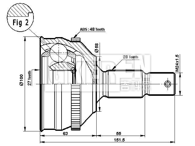 球笼修理包 CV Joint Kit:3272.35