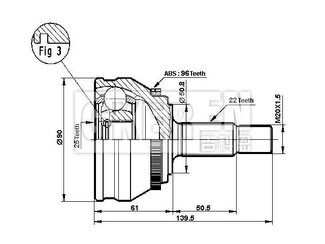 球笼修理包 CV Joint Kit:811 407 305A