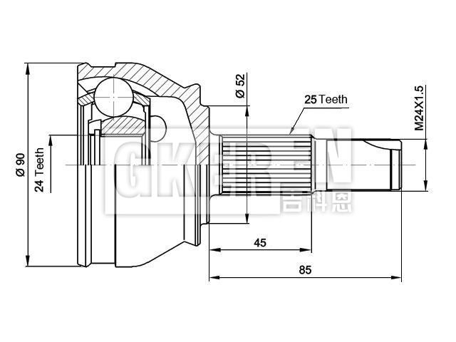 球笼修理包 CV Joint Kit:60589273