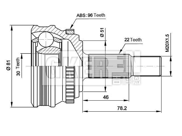 球笼修理包 CV Joint Kit:893 407 305C