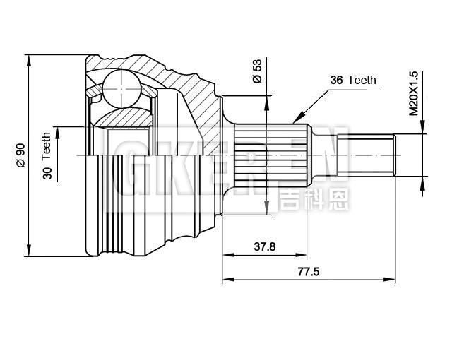 球笼修理包 CV Joint Kit:1H0 407 311