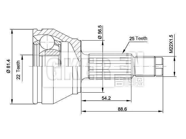 球笼修理包 CV Joint Kit:1078675