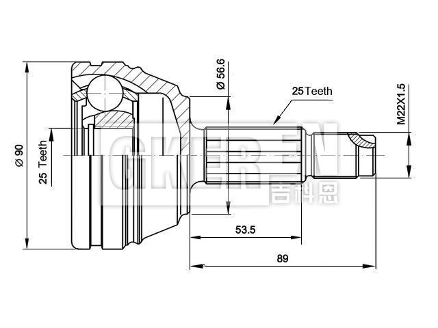 球笼修理包 CV Joint Kit:1079587