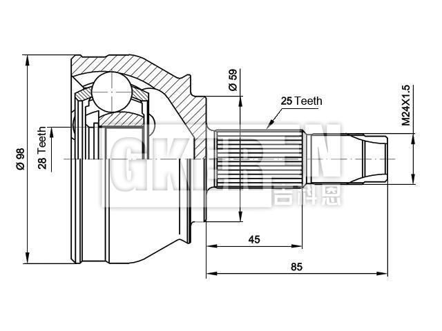 球笼修理包 CV Joint Kit:60812880
