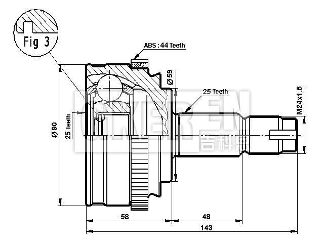 球笼修理包 CV Joint Kit:46429632