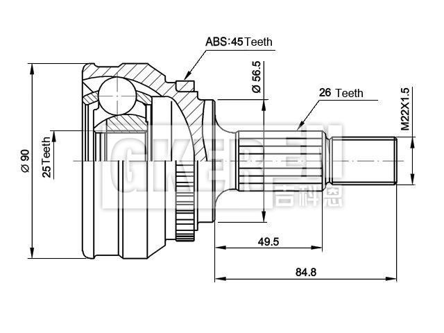 球笼修理包 CV Joint Kit:443 407 305C