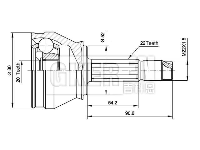 球笼修理包 CV Joint Kit:7758266