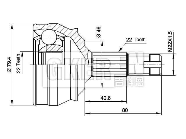 球笼修理包 CV Joint Kit:46307094