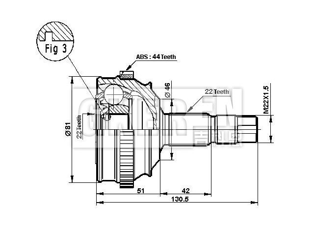 球笼修理包 CV Joint Kit:46307108