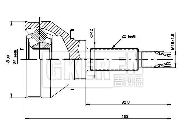 球笼修理包 CV Joint Kit:15-1228