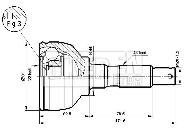 球笼修理包 CV Joint Kit:BD5M3W427A