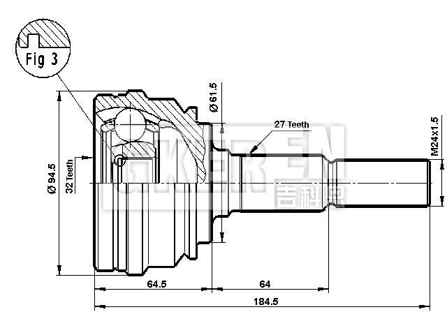 球笼修理包 CV Joint Kit:7837075