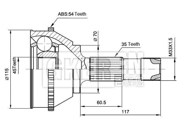 球笼修理包 CV Joint Kit:9566722380