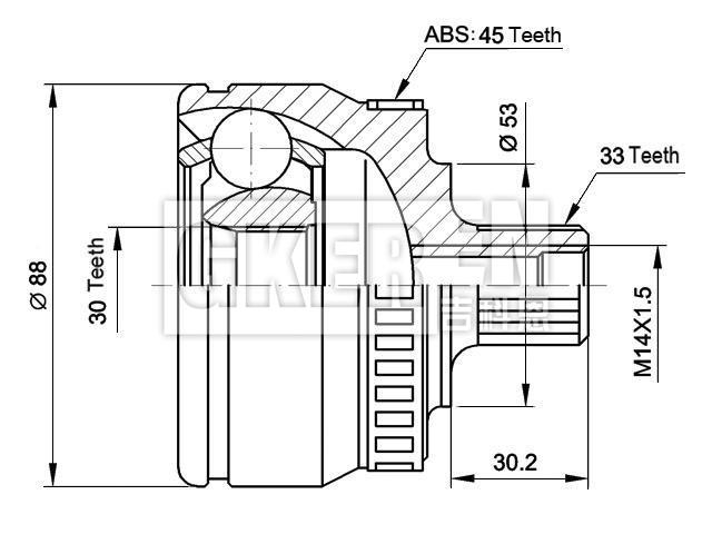 球笼修理包 CV Joint Kit:8D0 407 305G