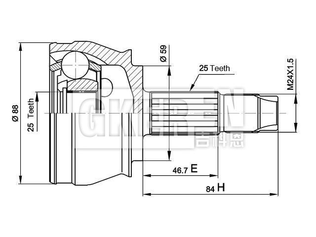 球笼修理包 CV Joint Kit:46307309